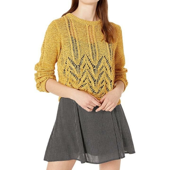 NWT BCBG Knit Crochet Sweater - Picture 2 of 6